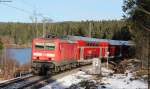 143 308-5 mit der RB 26927 (Freiburg(Brsg) Hbf-Seebrugg) am Windgfllweiher 29.12.12