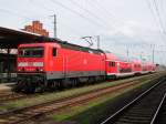 Am 19.04.2013 fuhr 143 072 auf der RB in Stendal ein und weiter nach Wittenberge.