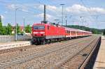 143 239 mit RB 18287 von Ulm HBF nach Geislingen/Steige.Der Halt Amstetten/Wrtt.ist nun erreicht und jetzt geht es Runter nach Geislingen.Bild Aufgenommen am 2.7.2013