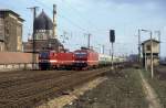  143 338 + 180 002  Dresden - Mitte  07.04.92