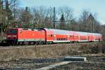 143 168 RB nach Rommerskirchen kurz vor dem Bf Bonn-Oberkassel - 12.02.2014