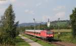 143 145-1 mit der RB 26581 (Offenburg-Schliengen) bei Denzlingen 1.8.14