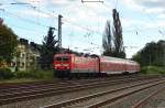 143 114 kommt mit einer RB 27 nach Rheydt herein gefahren....14.10.2014