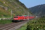 143 168 mit RE 12012 am 03.10.2014 bei Lehmen.