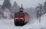 143 972-8 mit der RB 26931 (Freiburg(Breisgau) Hbf-Seebrugg) in Altglashütten Falkau 29.12.14