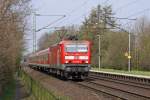 143 229-3 mit einer RB nach Pinneberg am 12.04.2012 in Prisdorf.