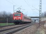 143 032 mit RB nach Neumarkt i.d.Obpf am 8.3.2006 kurz vor Strakirchen.