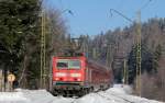 143 145-1 mit der RB 17267 (Freiburg(Brsg)Hbf-Seebrugg) in Aha 22.1.16