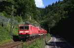 143 145-1 und 143 810-0 mit der RB 17232 (Neustadt(Schwarzw)-Freiburg(Brsg)Hbf) bei Hirschsprung 22.6.16
