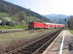 BR 143 350-7 emit Ihrem RE oder RB beid er einafrht Himmelreich am 9.4.07