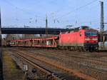 143 959-5 (9180 6 143 959-5 D-DB) am 27.01.2017 mit leeren Autotransportwagen in Seelze einlaufend...