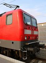 143 034-7 der S-Bahn Mitteldeutschland (DB Regio Südost) als S 37752 (S7) nach Halle-Nietleben steht in ihrem Startbahnhof Halle(Saale)Hbf Gl.
