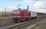 Am 10.04.2026 war die DB Museum 243 002-3 in Naumburg (S) Hbf mit der ECR E186 311-7 Richtung Bad Kösen unterwegs.