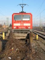 143 239-2 wartete am Morgen des 23.12.2007 abgestellt auf ihren nchsten Einsatz.