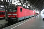 DB 143 959-5 vor S-Bahn nach Wurzen am 12.9.2008 im Leipziger Hbf.