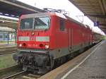 143 113 steht am 15.08.2005 mit einer RB nach Braunschweig in Dessau Hbf.