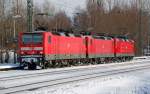Am 10.12.10 kam aus Richtung Cottbus ein Lokzug bestehend aus 143 368, 143 570 und 143 875.