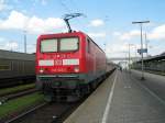 143 022 auffallend sauber, ist gerade als RB in Plattling HBF eingefahren.