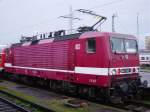 DB BR 143 640-1 im DR Farbkleid am 02.01.03 in Basel Bad Bf