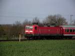 DB Regio 143 321-8 am 28.03.14 bei Frankfurt Mainkur 