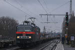 Am 07.01.2021 zog DB Regio/Beltarail 143 326 einen leeren Containerzug nach Frankfurt(Oder) durch Rheinhausen Ost.