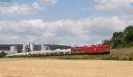 143 257-4 und 155 119-1 mit dem MEG Zementzug bei Karlstadt 18.6.14