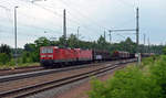 143 558 und 143 841 führten am 03.06.17 einen gemischten Güterzug durch Muldenstein Richtung Berlin.