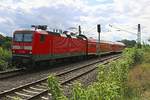 143 903 der S-Bahn Mitteldeutschland (DB Regio Südost) als S 37734 (S7) von Halle(Saale)Hbf Gl. 13a nach Halle-Nietleben erreicht den Hp Halle Zscherbener Straße auf der Bahnstrecke Merseburg–Halle-Nietleben (KBS 588). [10.9.2017 | 13:40 Uhr]