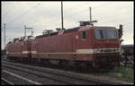 143585 und 143573 am 6.5.1993 im Bahnhof Arnstadt.