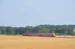 S9 Dosto Ersatz mit 143 893-6 bei Eilenburg (bei Leipzig) nach Halle Saale der S-Bahn Mitteldeutschland 19.07.2018 