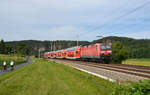 Zusammen mit Loks der Baureihe 146 setzt DB Regio Dresden Loks der Baureihe 143 an der S1 zwischen Meißen-Triebischtal und Bad Schandau bzw.