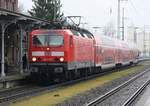 Ziemlich kurz der RE3 um 13:08 mit 143 267 am 06.03.2020 Richtung Falkenberg über Berlin. Anklam Bf