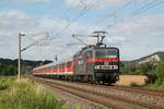 Nachschuss auf DB-Gebrauchtzug- Miete mich -143 326-7 mit WFL-Steuerwagen Bnrbdzf 480.1 (D-WFL 50 80 80-34-112-8) für den Franken-Thüringen-Express (RE42 Nürnberg-Leipzig) am 15.7.2022
