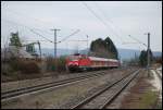 143 899 mit dem RE 19466 nach Stuttgart Hbf.