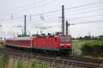 13.07.2008 143 849-8 RE 18 fhrt von Cottbus kommend nach Dresden, in den Bhf.