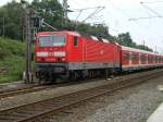 S1 von Dortmund Hbf. nach Dsseldorf Hbf.,gezogen von der 143 615-3.(25.07.2008)