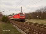 143 065 schiebt den RB 11 Frankfurt/Oder und hatte Eisenhttenstadt verlassen.09.04.07