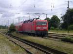 143072 mit einer RB auf dem Weg Richtung Falkenberg(Elster), kurz nach der Abfahrt in Lutherstadt Wittenberg.