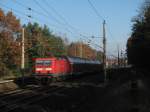 143 065-1 mit einer Regionalbahn nach Senftenberg.