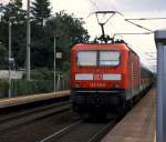 143 218-6 mit einer RB aus Eisenach nach Halle in Mechterstdt am 03.09.2008