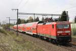 143 115 pendelte am 21.04.2010 mit ihren RB´s zwischen Braunschweig und Burg und zurck fotografiert in Braunschweig Weddel 