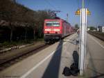 BR143 119-6 fhrt als S1 Richtung Nrnberg Hbf in Nrnberg-Mgeldorf ein.(24.04.2010)