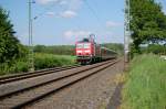 S8 Zug gezogen von 143 553-6 am 23.5.2010 zwischen Korschenbroich und Kleinenbroich.