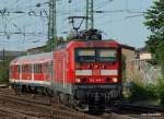 143 348-1 stellt die RB 21229 nach Pinneberg m bahnhof Neumnster bereit. Aufgenommen am 20.07.10.