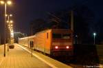 143 588-2 mit der RB13 (RB 28866) nach Berlin Hbf(tief) in Wustermark. 17.01.2011