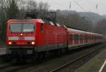 143 842 mit S6 nach Essen Hbf am 2.2.11 in Essen-Kettwig