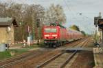 Br 143 243-4 mit RE50  SAXONIA  nach Dresden in Glaubitz, 08/04/2011.