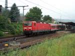 143 293-3 mit RB von Halle nach Eisenach in Bad Ksen am 25.06.2009