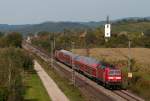 143 *** + 143 856-3 mit der RB 26520 (Mllheim(Baden) - Emmendingen) [Sonderleistung] am 25.