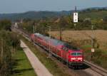 143 856-3 + 143 332-5 am 25. September 2011 mit der RB 26621 (Emmendingen - Mllheim(Baden)) [Sonderleistung] bei Denzlingen.